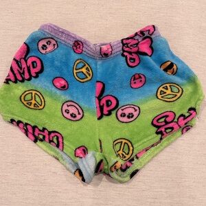 EUC Fluffy I Love Camp PJ Shorts